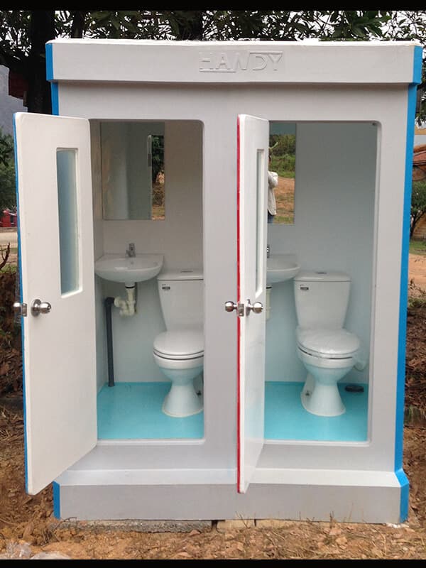 Nhà vệ sinh di động nhiều buồng phù hợp cho sự kiện ngoài trời