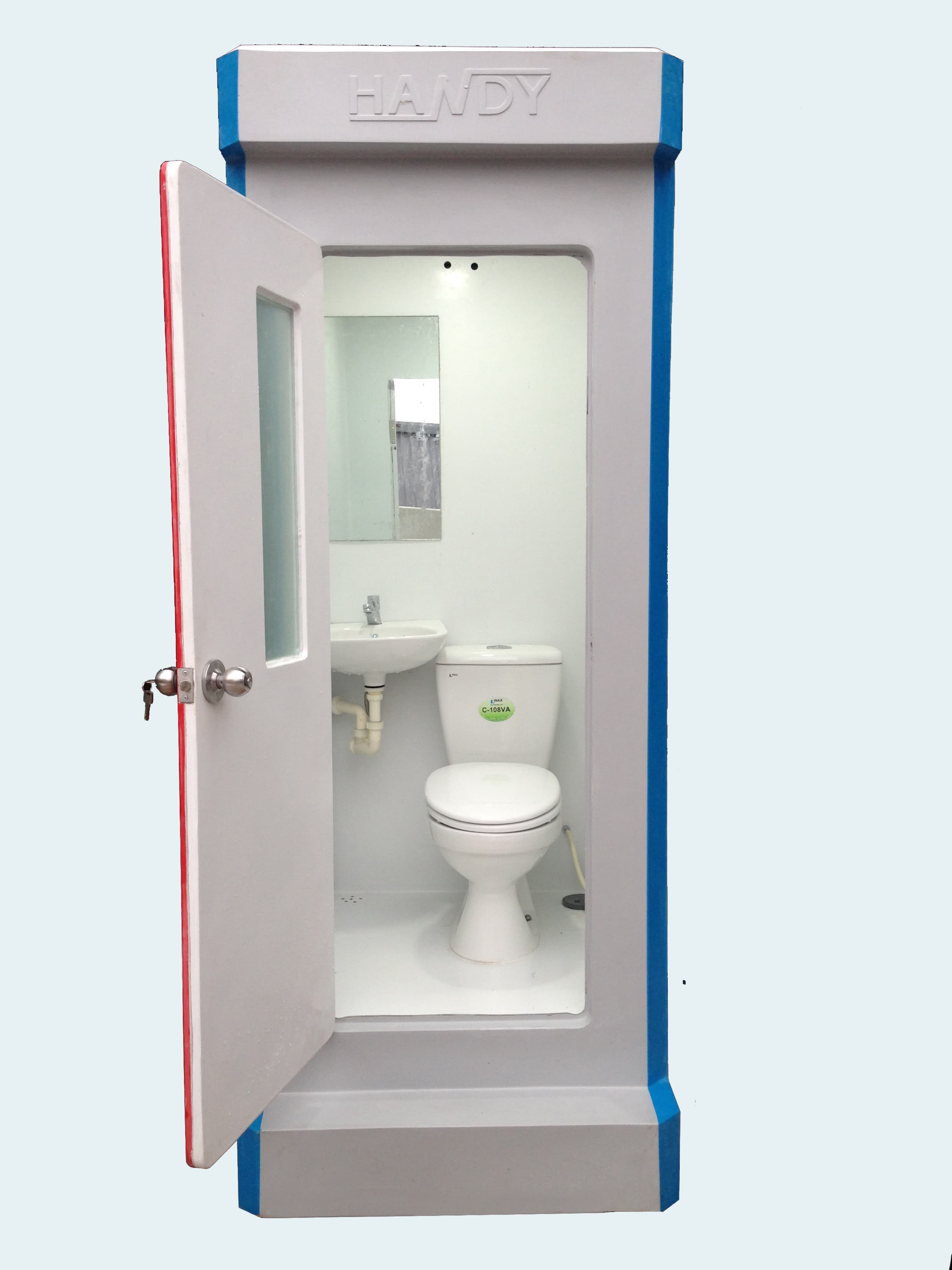 Nhà Vệ Sinh Di Động Đơn - Trắng Bệ Xổm thumbnail 1